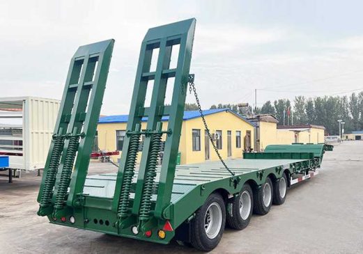4 Axle Lowbed Semi Trailer Vehicle