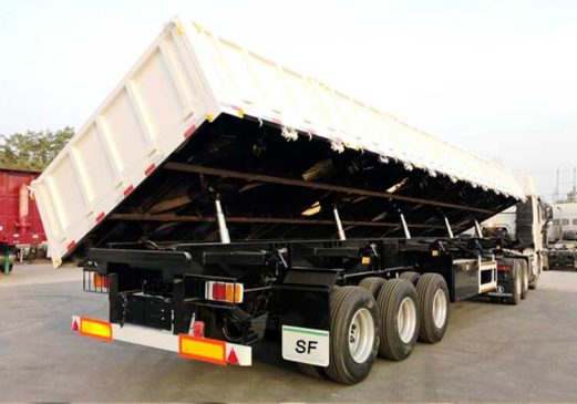 Triaxle Side Tipping Trailer Truck